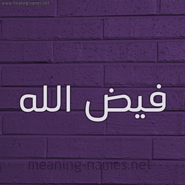 شكل 12 الإسم على الحائط الجداري صورة اسم فيض الله Fayd-allah